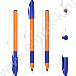 Ручка шар U-109 Stick&Grip Orange 1,0мм, синяя /форма корп. - треугольная | Фото 3