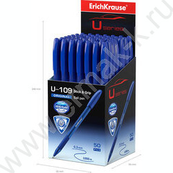 Ручка шар U-109 Stick&Grip Original 1,0мм, синяя /форма корп. - треугольная | Фото 4