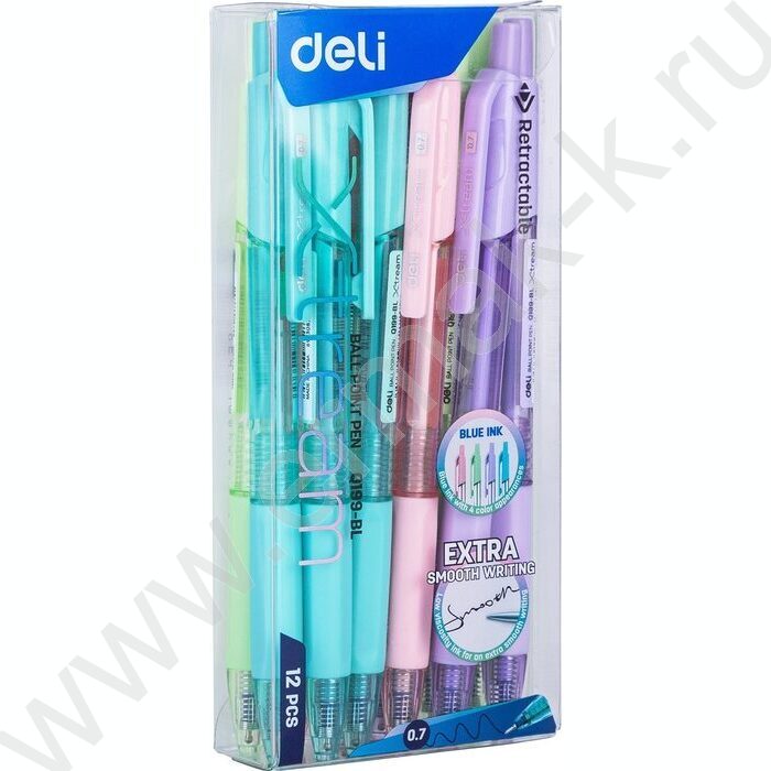 Ручка шар авт синяя 0,7мм X-tream /резин. манжета, корпус - ассорти | Фото 9