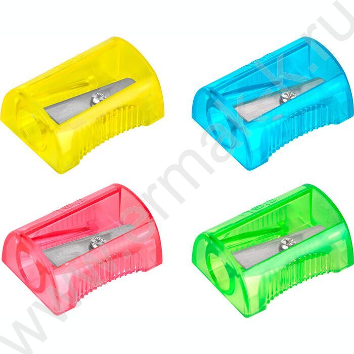 Точилка 1отв. пластик Comico, ассорти /туба | Фото 1