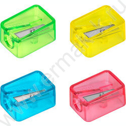 Точилка 1отв. пластик Comico, ассорти /туба | Фото 1