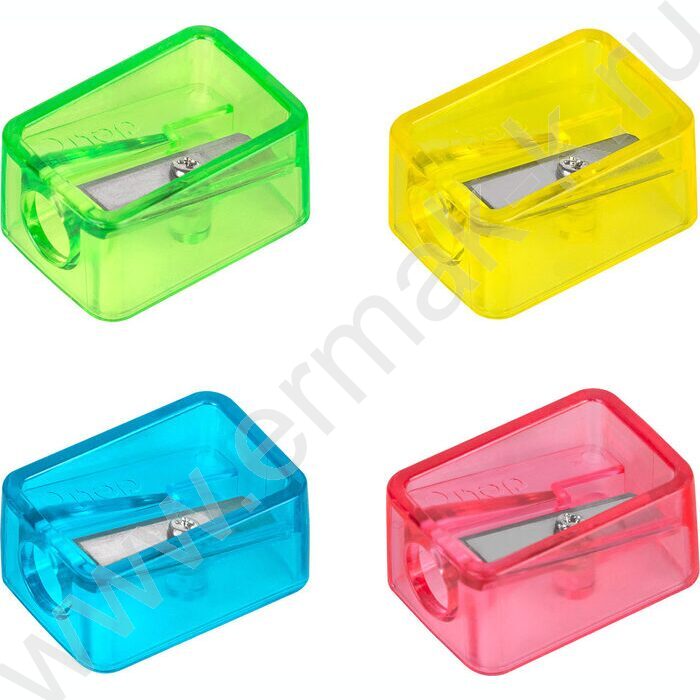 Точилка 1отв. пластик Comico, ассорти /туба | Фото 1