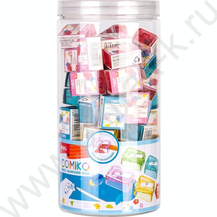 Точилка 1отв. пластик Comico, ассорти /туба | Фото 7