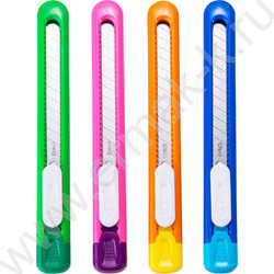 Нож канцелярский  9мм фиксатор /ассорти | Фото 1