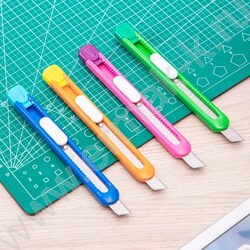 Нож канцелярский  9мм фиксатор /ассорти | Фото 6