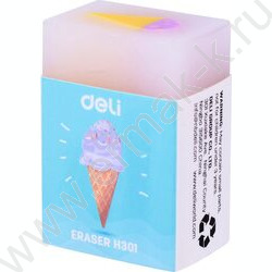 Ластик прямоугольный 38*25*17мм ассорти, индивид. картон.упаковка | Фото 2