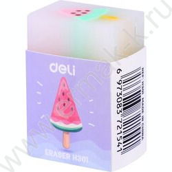 Ластик прямоугольный 38*25*17мм ассорти, индивид. картон.упаковка | Фото 4