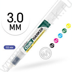 Маркер-жидкий мел /белый/ 3мм круг | Фото 4