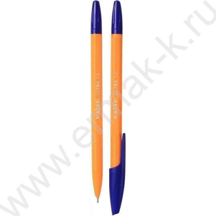 Ручка шар на масл.основе 1,0мм синяя Ultra/игла,желтый пл.корпус | Фото 1