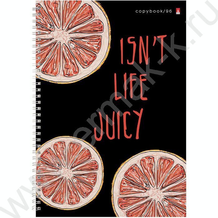 Тетрадь  96л А4 клетка/спираль "Juicy live" 3вида | Фото 2