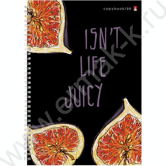 Тетрадь  96л А4 клетка/спираль "Juicy live" 3вида | Фото 3