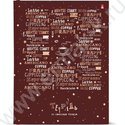 Тетрадь 160л клетка/кольца "Coffe time" со смен.блоком | Фото 1