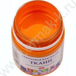 Краски акриловые 50мл Декола по ткани Мандариновая | Фото 2