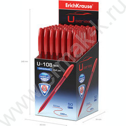 Ручка шар U-108 Stick Original 1,0мм, красная /форма корпуса - треугольная | Фото 4