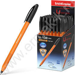 Ручка шар U-108 Stick Orange 1,0мм, черная /форма корпуса - треугольная | Фото 2