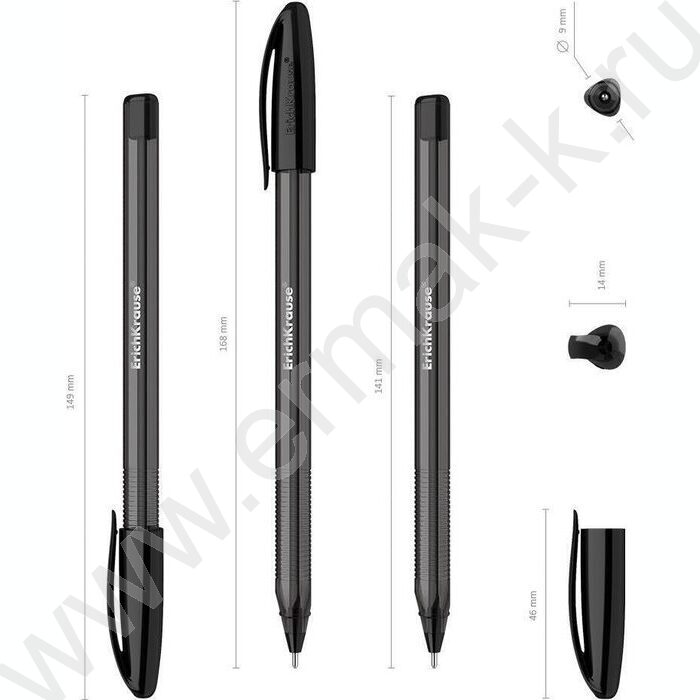 Ручка шар U-108 Stick Original 1,0мм, черная /форма корпуса - треугольная | Фото 3