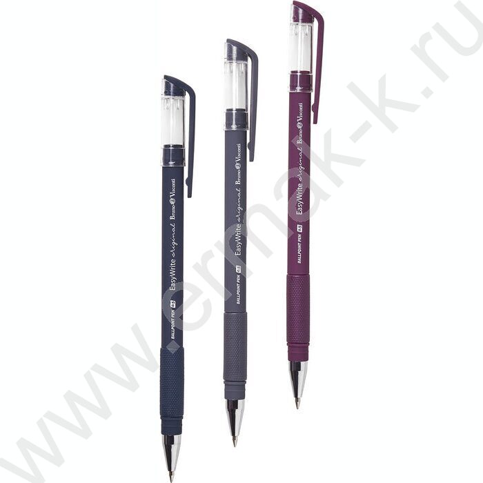 Ручка шар EasyWrite.Original синяя 0,5мм /антискольз.корпус/резин.держатель/3цв.корпуса | Фото 1
