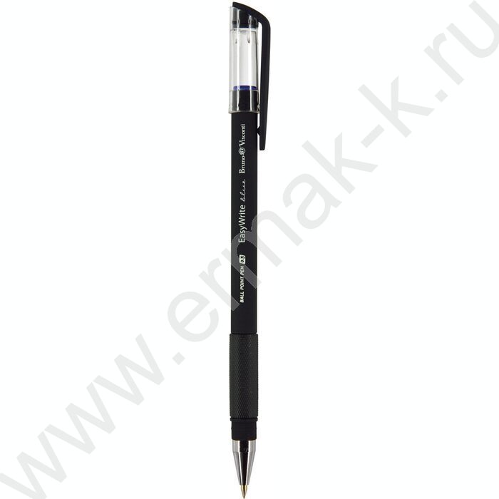 Ручка шар EasyWrite.Black синяя 0,5мм /антискольз.корпус/резин.держатель/ | Фото 1