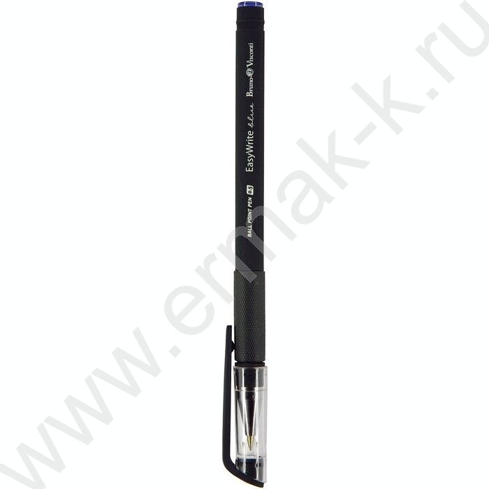 Ручка шар EasyWrite.Black синяя 0,5мм /антискольз.корпус/резин.держатель/ | Фото 2