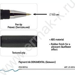 Ручка шар EasyWrite.Black синяя 0,5мм /антискольз.корпус/резин.держатель/ | Фото 3