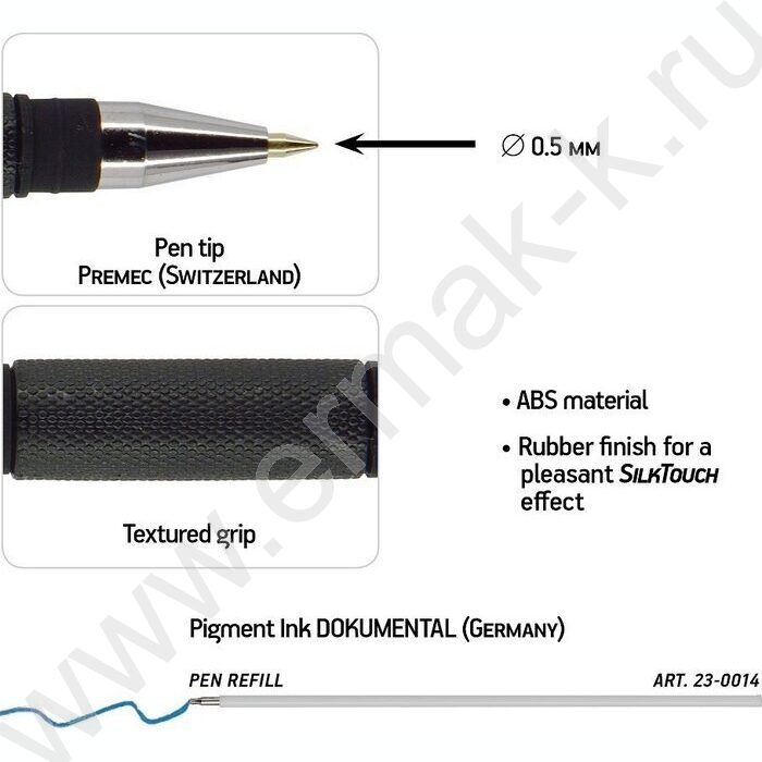 Ручка шар EasyWrite.Black синяя 0,5мм /антискольз.корпус/резин.держатель/ | Фото 3