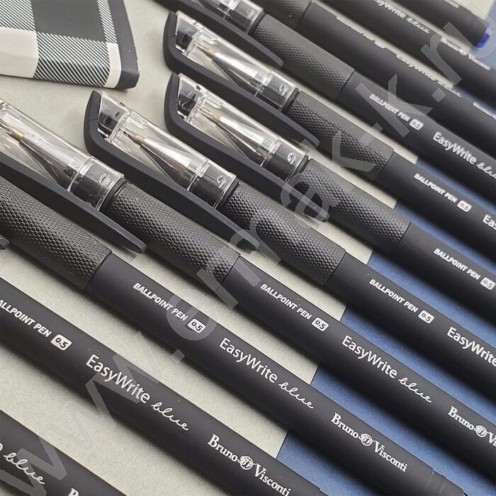 Ручка шар EasyWrite.Black синяя 0,5мм /антискольз.корпус/резин.держатель/ | Фото 7