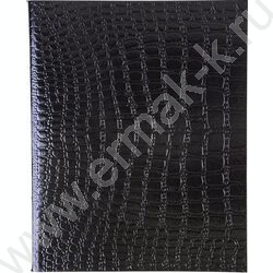 Тетрадь  48л клетка "Бум/винил" METALLIC тиснение CROCO черный | Фото 1