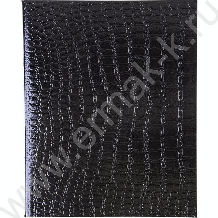 Тетрадь  48л клетка "Бум/винил" METALLIC тиснение CROCO черный | Фото 1