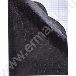 Тетрадь  48л клетка "Бум/винил" METALLIC тиснение CROCO черный | Фото 2