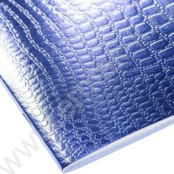 Тетрадь  48л клетка "Бум/винил" METALLIC тиснение CROCO синий | Фото 2