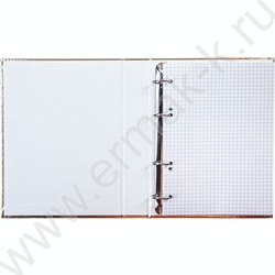 Тетрадь 120л клетка/кольца/бумвинил.обл./ "METALLIC Золото" | Фото 2