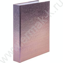 Тетрадь 120л клетка/кольца/бумвинил.обл./ "METALLIC Коричневая" | Фото 1