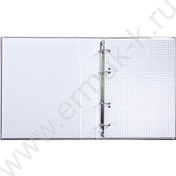 Тетрадь 120л клетка/кольца/бумвинил.обл./ "METALLIC Коричневая" | Фото 2