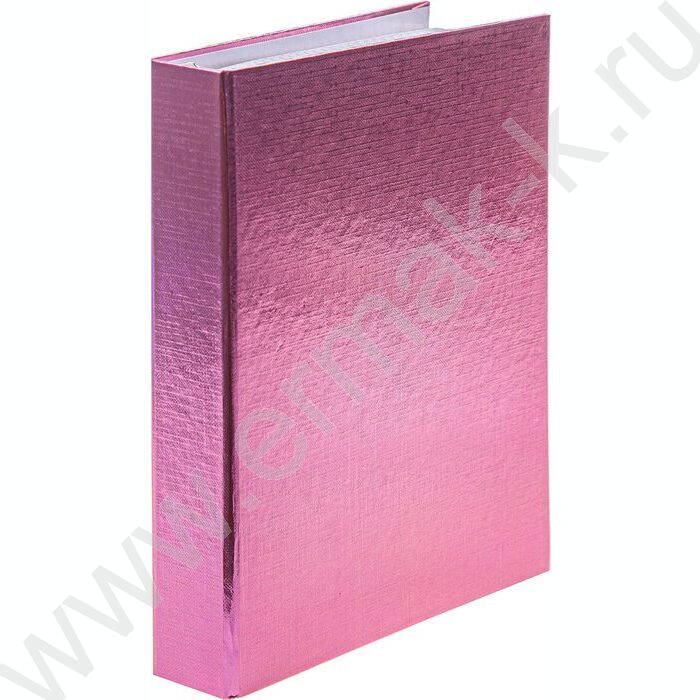 Тетрадь 120л клетка/кольца/бумвинил.обл./ "METALLIC Розовая" | Фото 1