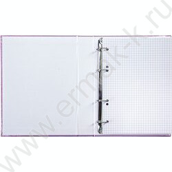 Тетрадь 120л клетка/кольца/бумвинил.обл./ "METALLIC Розовая" | Фото 2