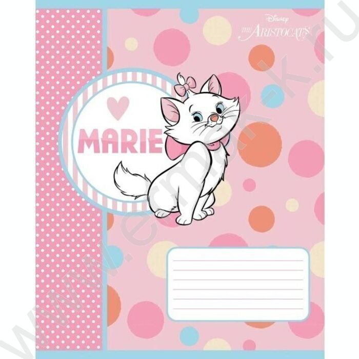 Тетрадь  12л линейка "Кошечка Мари" 5видов | Фото 1