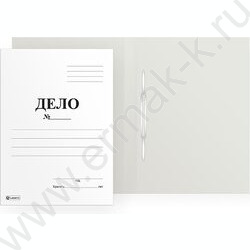 Скоросшиватель Дело картон белый 0,6мм 400г/м² мелованный пробитый | Фото 1