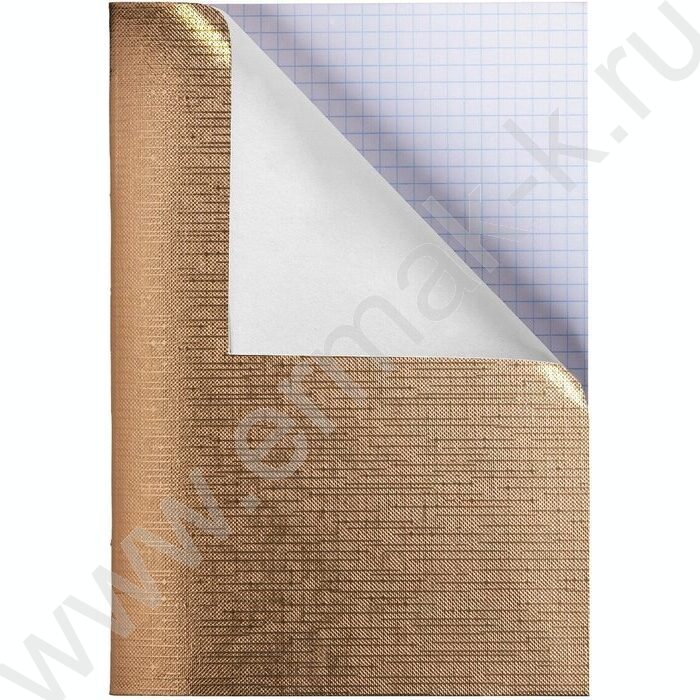 Тетрадь  48л А4 клетка "Бум/винил" METALLIC золото | Фото 2