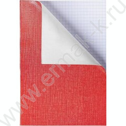 Тетрадь  96л А4 клетка "Бум/винил" METALLIC красная | Фото 1