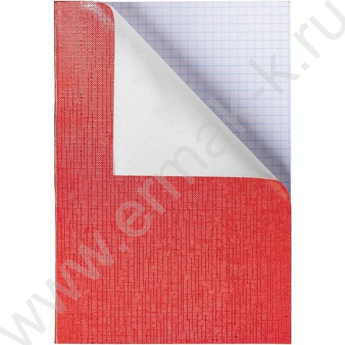 Тетрадь  96л А4 клетка "Бум/винил" METALLIC красная | Фото 1