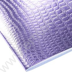 Тетрадь  48л клетка "Бум/винил" METALLIC тиснение CROCO фиолетовый | Фото 3