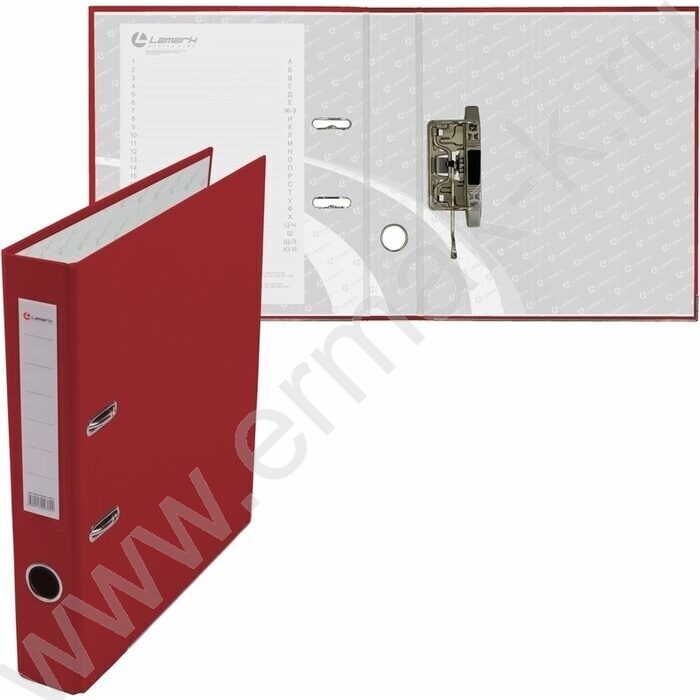 Файл 50мм PP собранный метал.окантовка красный с карманом | Фото 2