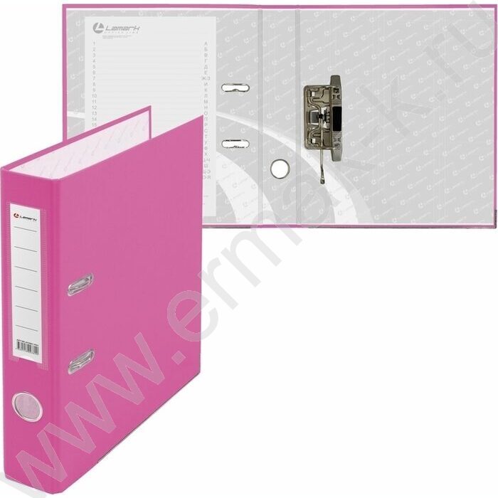 Файл 50мм PP собранный метал.окантовка розовый с карманом | Фото 2