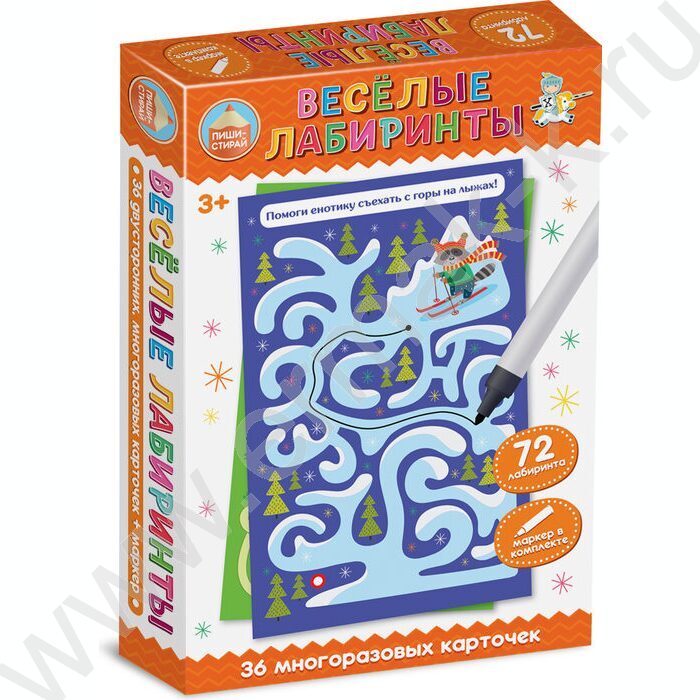 Игра Развивающая Пиши-Стирай "Веселые лабиринты" | Фото 1
