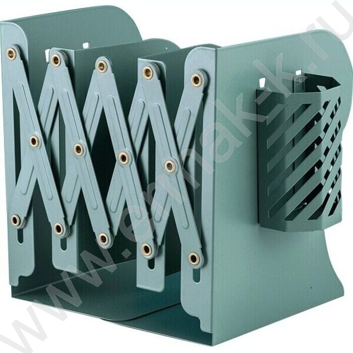 Подставка д/книг телескопическая 19*14,7*9см с подставкой д/ручек /метал., зеленая | Фото 1