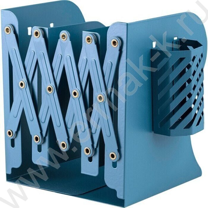 Подставка д/книг телескопическая 19*14,7*9см с подставкой д/ручек /метал., цвет моранди | Фото 1