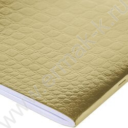 Тетрадь  96л А4 клетка "Бум/винил" METALLIC тиснение CROCO Золото | Фото 3