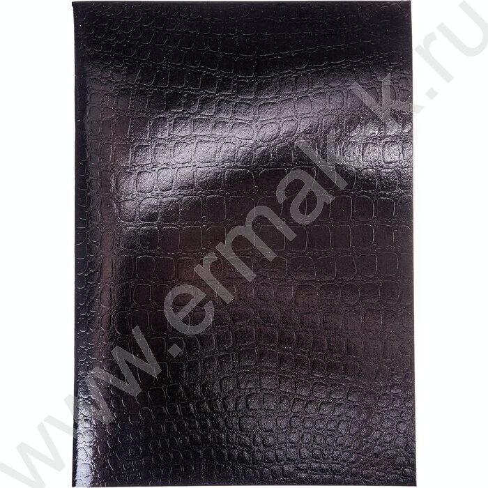 Тетрадь  96л А4 клетка "Бум/винил" METALLIC тиснение CROCO Черный | Фото 1