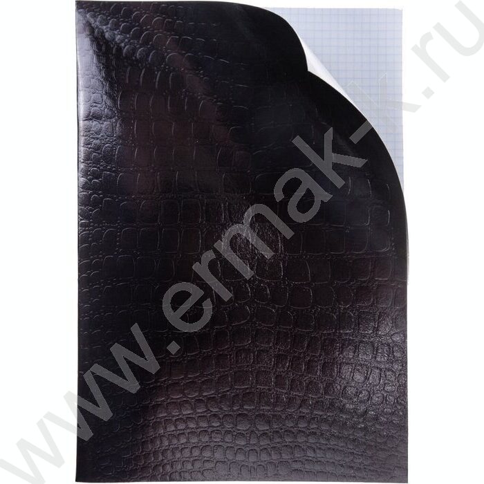 Тетрадь  96л А4 клетка "Бум/винил" METALLIC тиснение CROCO Черный | Фото 2