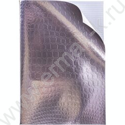 Тетрадь  96л А4 клетка "Бум/винил" METALLIC тиснение CROCO Коричневый | Фото 2